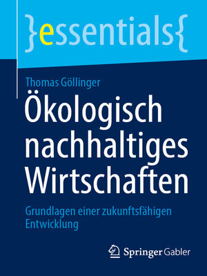 cover image of Ökologisch nachhaltiges Wirtschaften